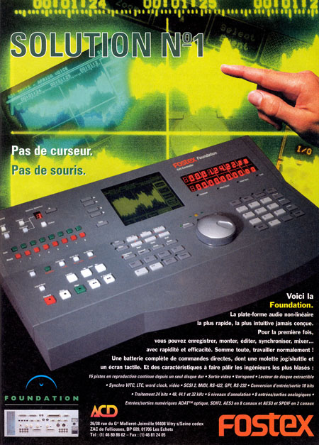 Publicité de Fostex France